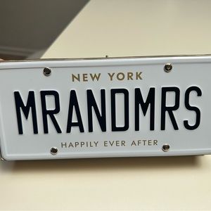 Kate Spade Mr And Mrs License Plate Clutch